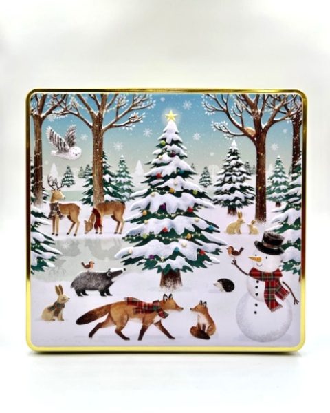 Μπισκότα Βουτύρου σε Ανάγλυφο Μεταλλικό Κουτί  Winter Mood 350γρ 23x21x4cm