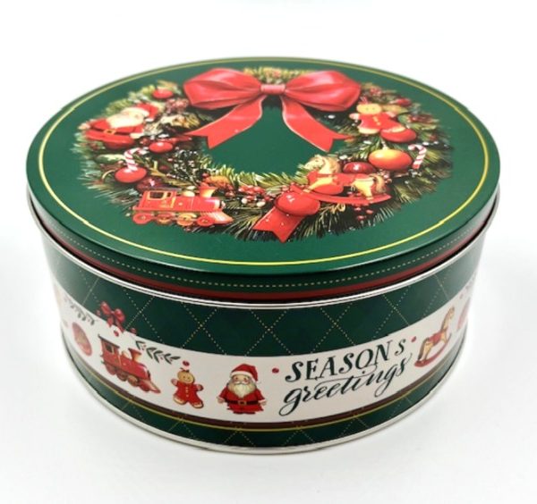 Μπισκότα Βουτύρου σε Μεταλλικό Στρόγγυλο Κουτί Season Greetings 200γρ