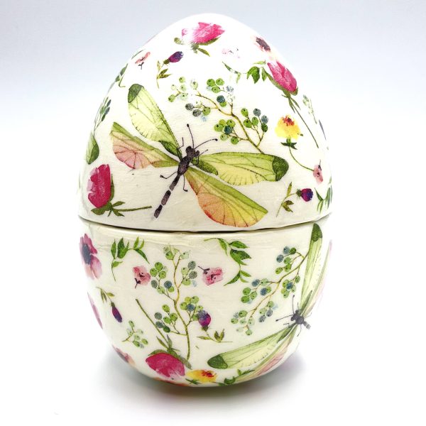 Πασχαλινό Διακοσμητικό Αβγό από Κεραμικό Υλικό με σοκολατάκια Νο29