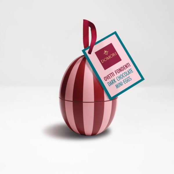 Αβγό Μεταλλικό με σοκολατάκια μαύρης σοκολάτας 50γρ Domori