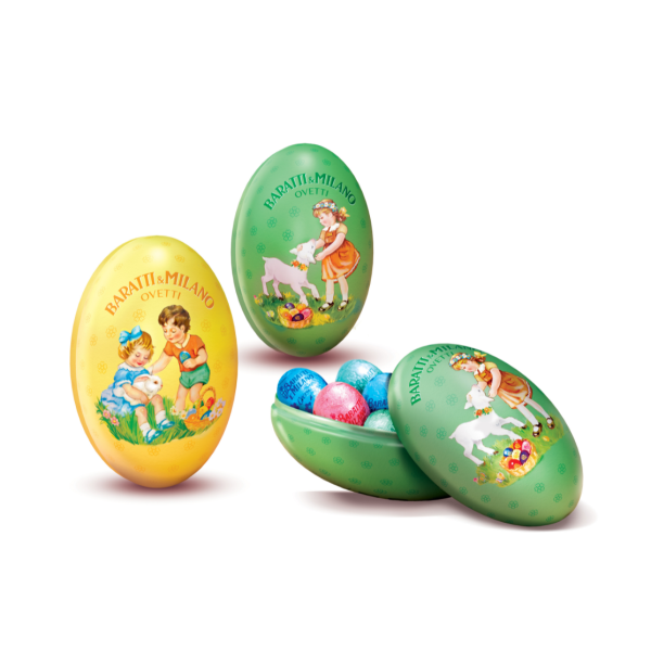 Αβγό μεταλλικό με σοκολατάκια 80γρ Baratti Milano