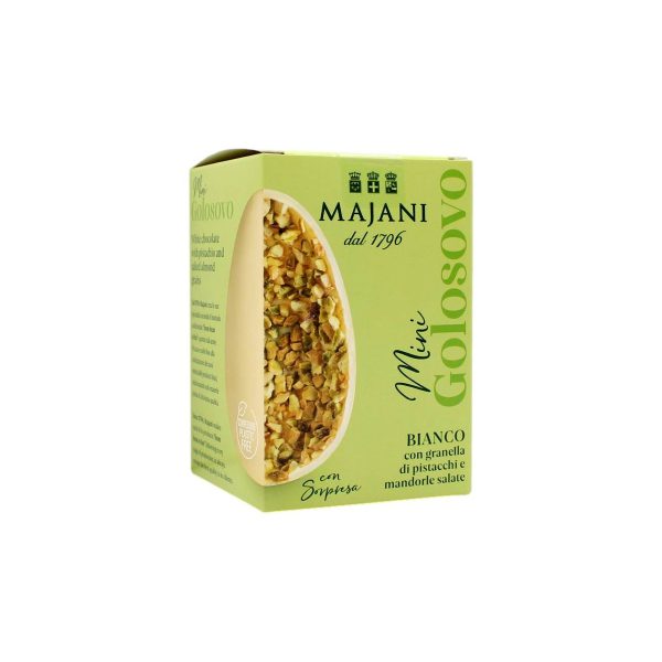 Αβγό Πασχαλινό με λευκή σοκολάτα & φιστίκια 65γρ Majani