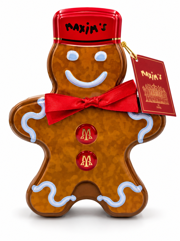 Μπισκότα Gingerbread 60γρ σε μεταλλικό κουτί Maxim’s de Paris